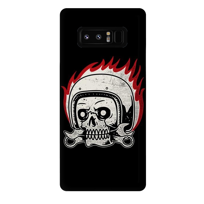 Galaxy Note 8 StrongFit Skull Biker by Afif Quilimo