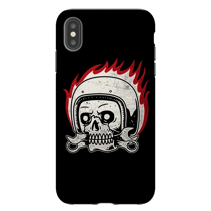 iPhone Xs Max StrongFit Skull Biker by Afif Quilimo
