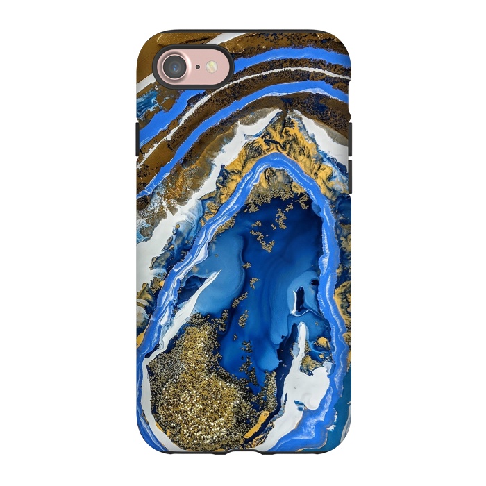 iPhone 7 StrongFit Gold and blue geode  by Winston