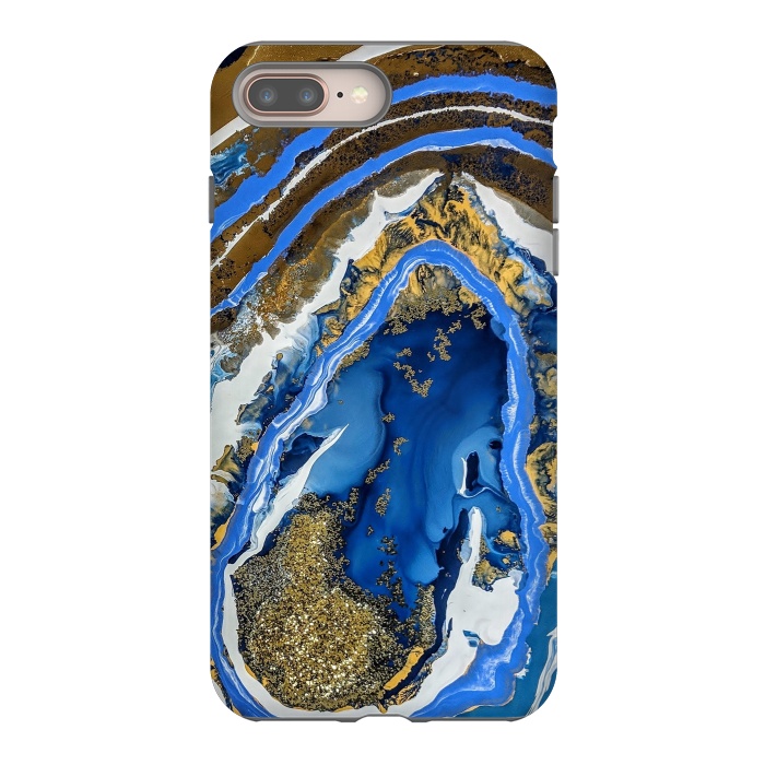 iPhone 7 plus StrongFit Gold and blue geode  by Winston