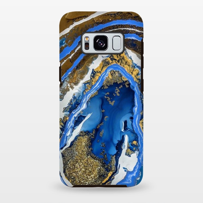 Galaxy S8 plus StrongFit Gold and blue geode  by Winston