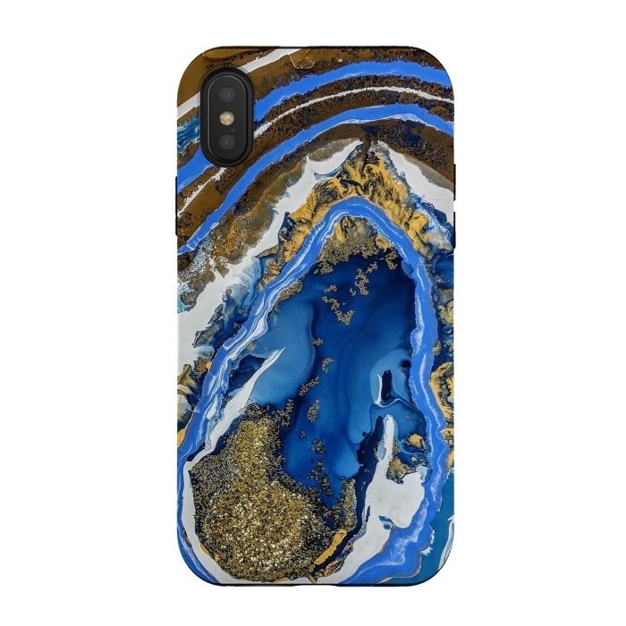 iPhone Xs / X StrongFit Gold and blue geode  by Winston
