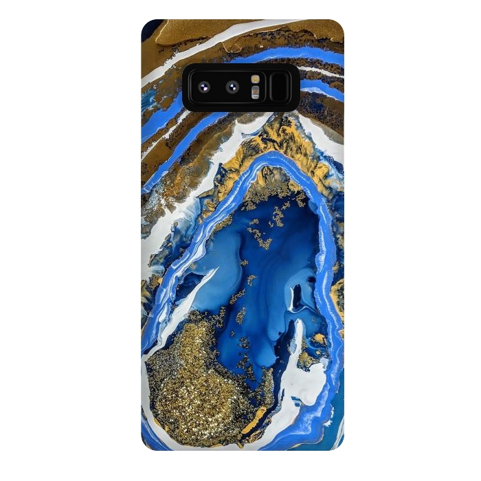 Galaxy Note 8 StrongFit Gold and blue geode  by Winston