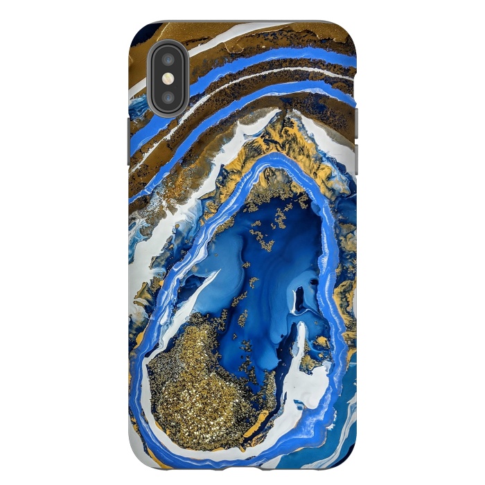 iPhone Xs Max StrongFit Gold and blue geode  by Winston