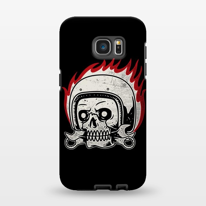 Galaxy S7 EDGE StrongFit Skull Biker 2 by Afif Quilimo