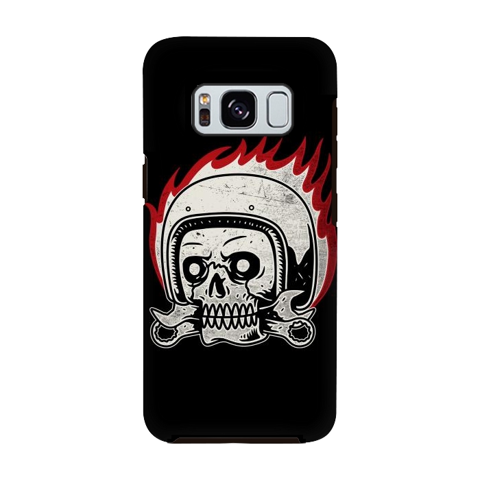 Galaxy S8 StrongFit Skull Biker 2 by Afif Quilimo