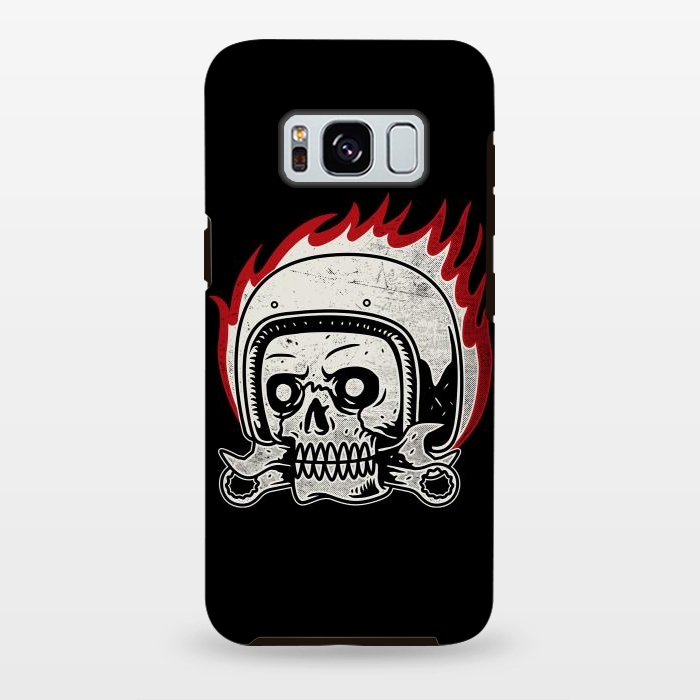 Galaxy S8 plus StrongFit Skull Biker 2 by Afif Quilimo