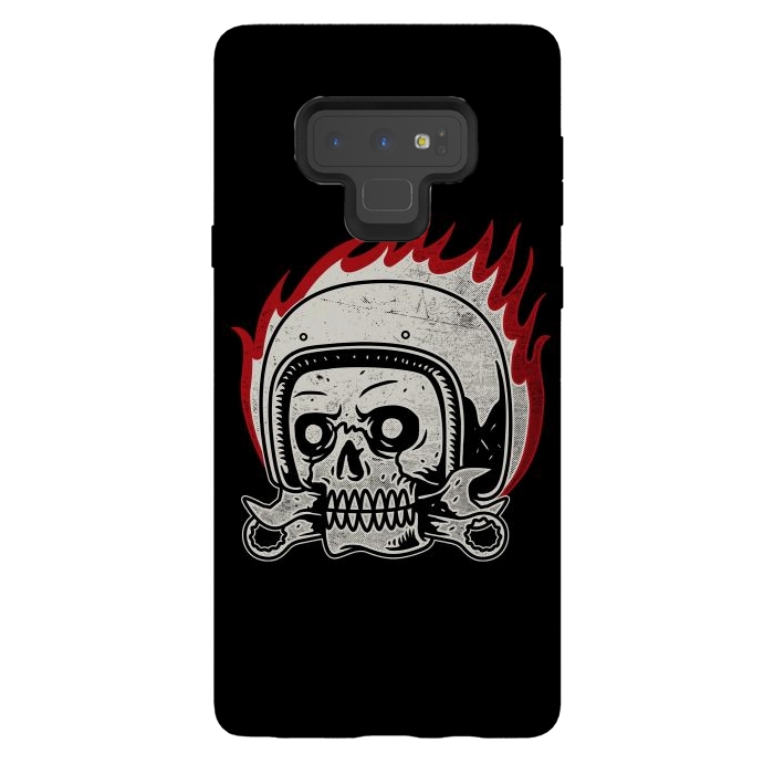 Galaxy Note 9 StrongFit Skull Biker 2 by Afif Quilimo