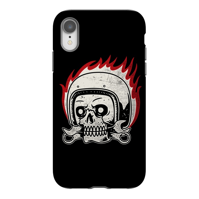 iPhone Xr StrongFit Skull Biker 2 by Afif Quilimo