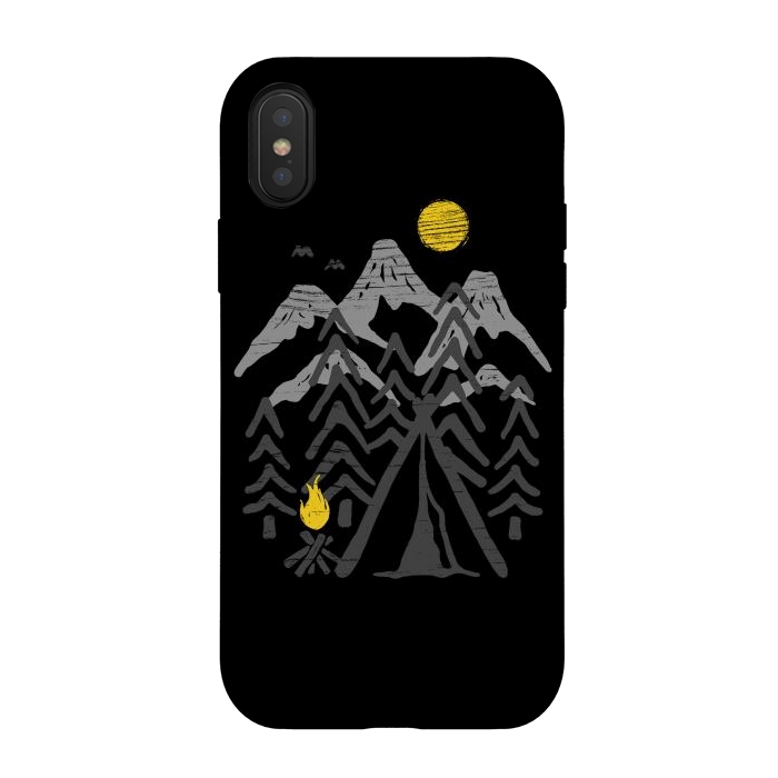 iPhone Xs / X StrongFit Camp Fire by Afif Quilimo