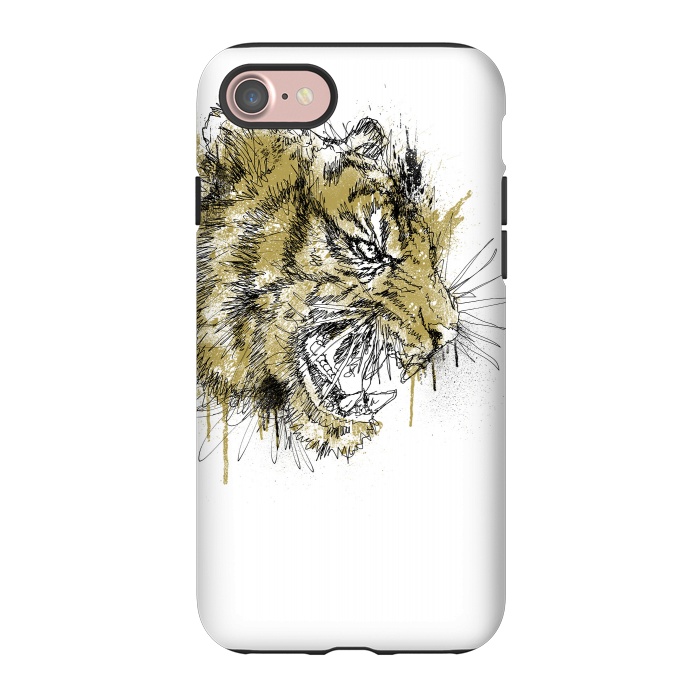 iPhone 7 StrongFit Tiger Roar Scratch by Afif Quilimo
