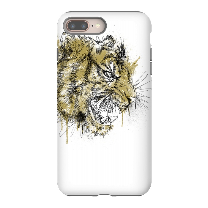 iPhone 7 plus StrongFit Tiger Roar Scratch by Afif Quilimo