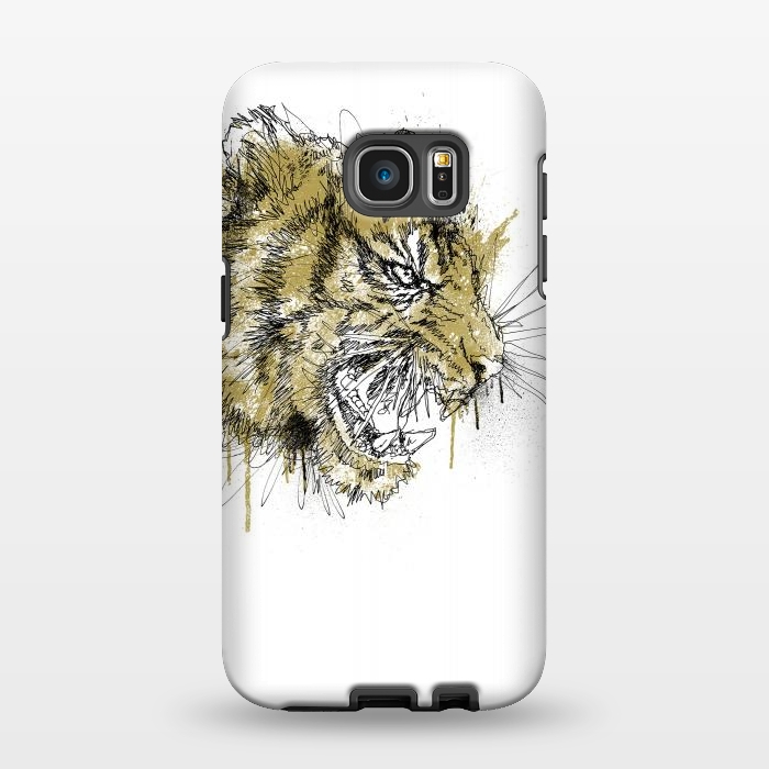 Galaxy S7 EDGE StrongFit Tiger Roar Scratch by Afif Quilimo