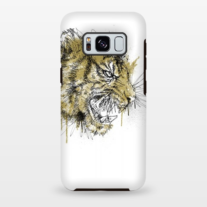 Galaxy S8 plus StrongFit Tiger Roar Scratch by Afif Quilimo