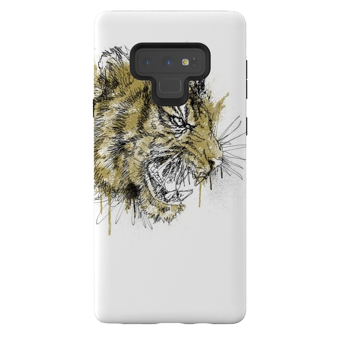 Galaxy Note 9 StrongFit Tiger Roar Scratch by Afif Quilimo