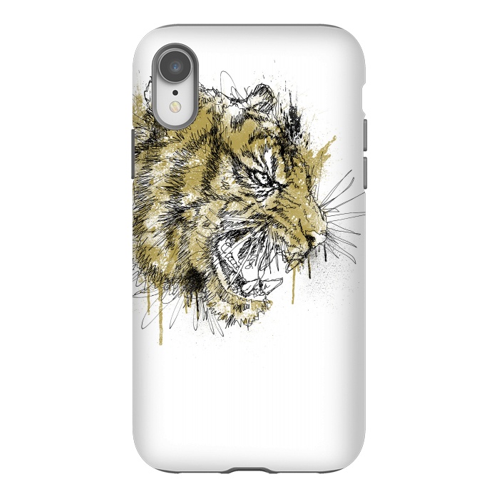 iPhone Xr StrongFit Tiger Roar Scratch by Afif Quilimo