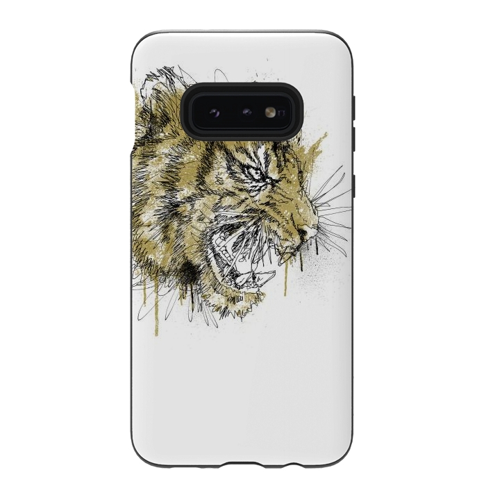 Galaxy S10e StrongFit Tiger Roar Scratch by Afif Quilimo