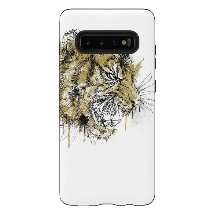 Galaxy S10 plus StrongFit Tiger Roar Scratch by Afif Quilimo