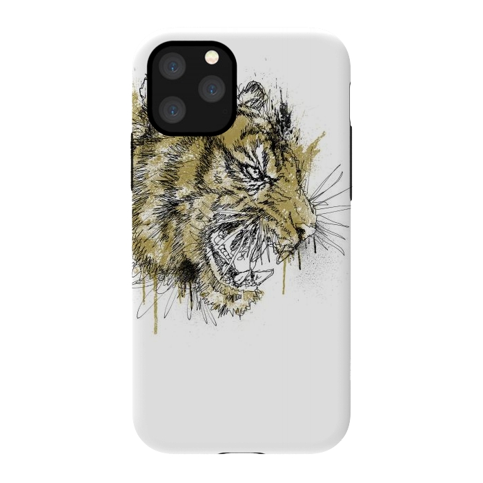 iPhone 11 Pro StrongFit Tiger Roar Scratch by Afif Quilimo