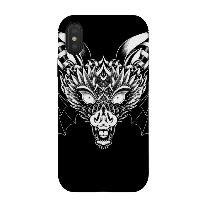 iPhone Xs / X StrongFit Bat Ornate by Afif Quilimo