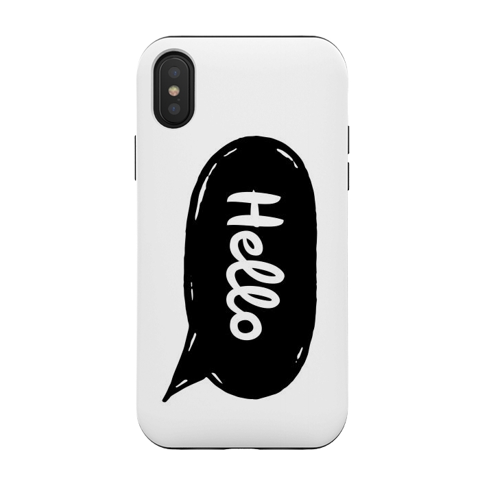 iPhone Xs / X StrongFit Hello by Laura Nagel