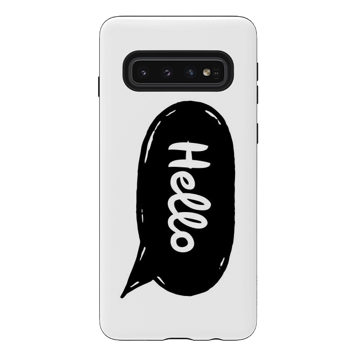 Galaxy S10 StrongFit Hello by Laura Nagel