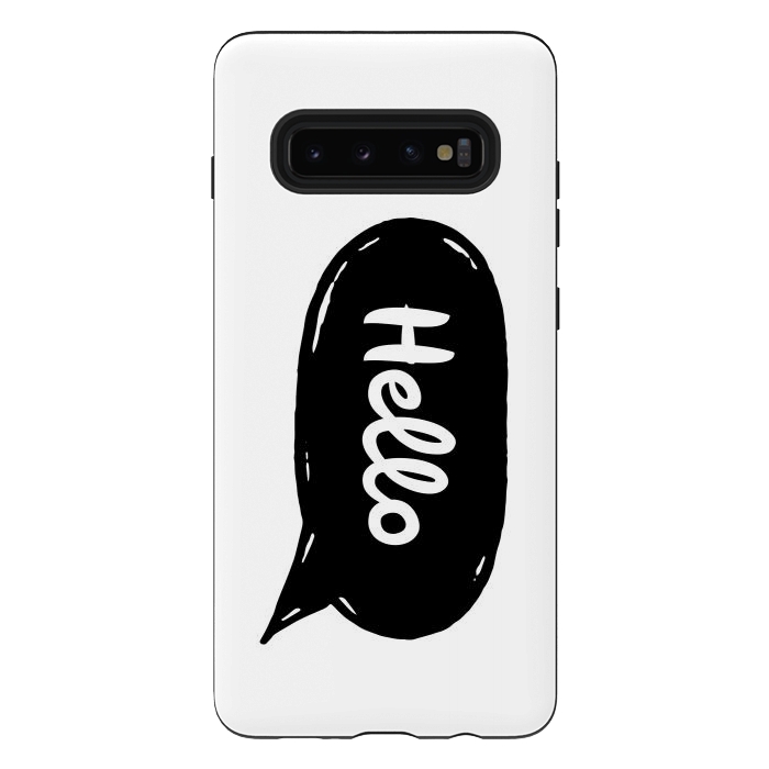 Galaxy S10 plus StrongFit Hello by Laura Nagel