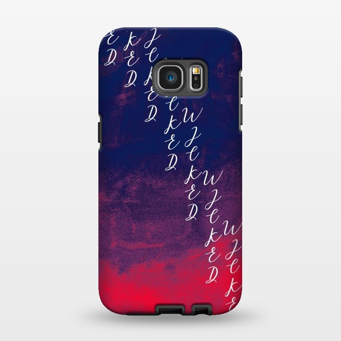 Galaxy S7 EDGE StrongFit Text red phonecase by Josie