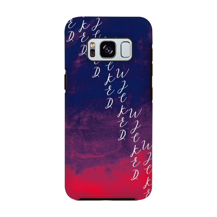 Galaxy S8 StrongFit Text red phonecase by Josie