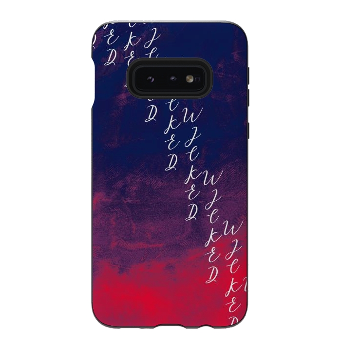 Galaxy S10e StrongFit Text red phonecase by Josie