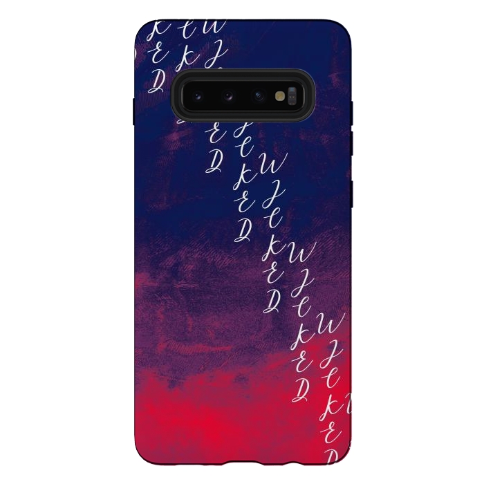 Galaxy S10 plus StrongFit Text red phonecase by Josie