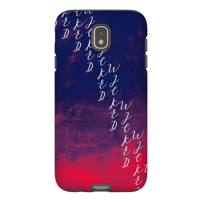 Galaxy J7 StrongFit Text red phonecase by Josie