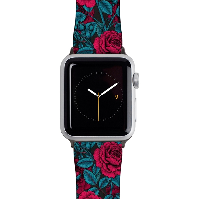 Watch 38mm / 40mm Strap PU leather Roses by Katerina Kirilova