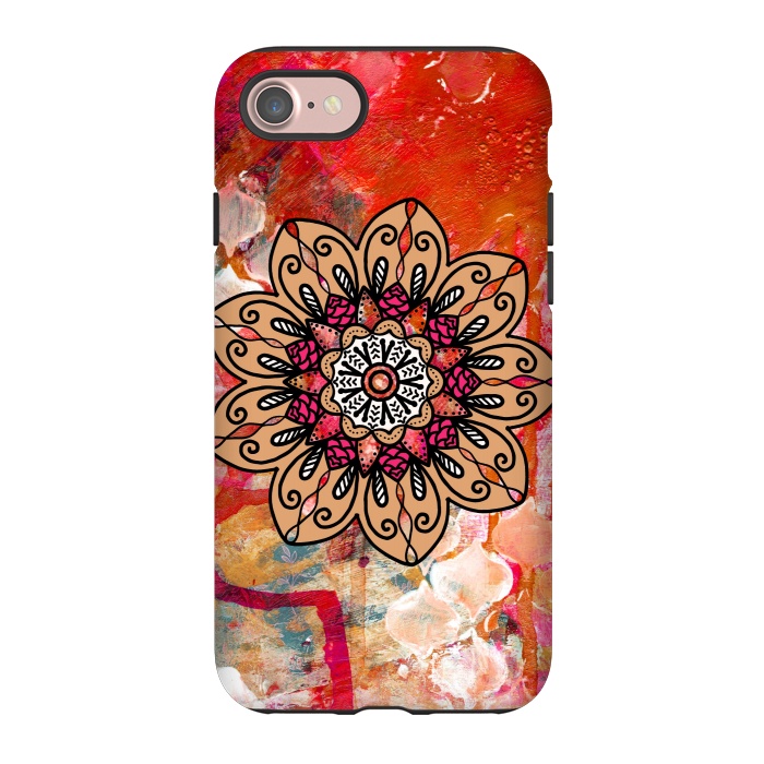iPhone 7 StrongFit Red mandala  by Winston