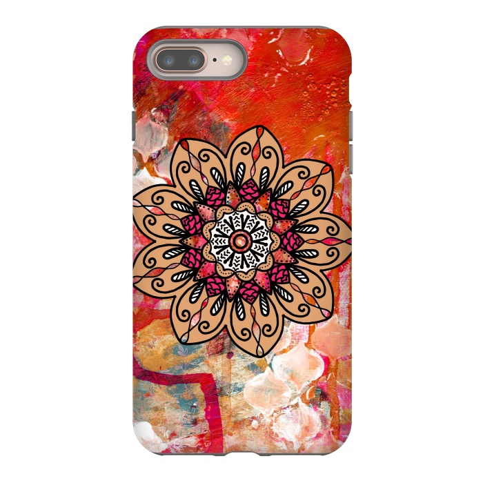 iPhone 7 plus StrongFit Red mandala  by Winston