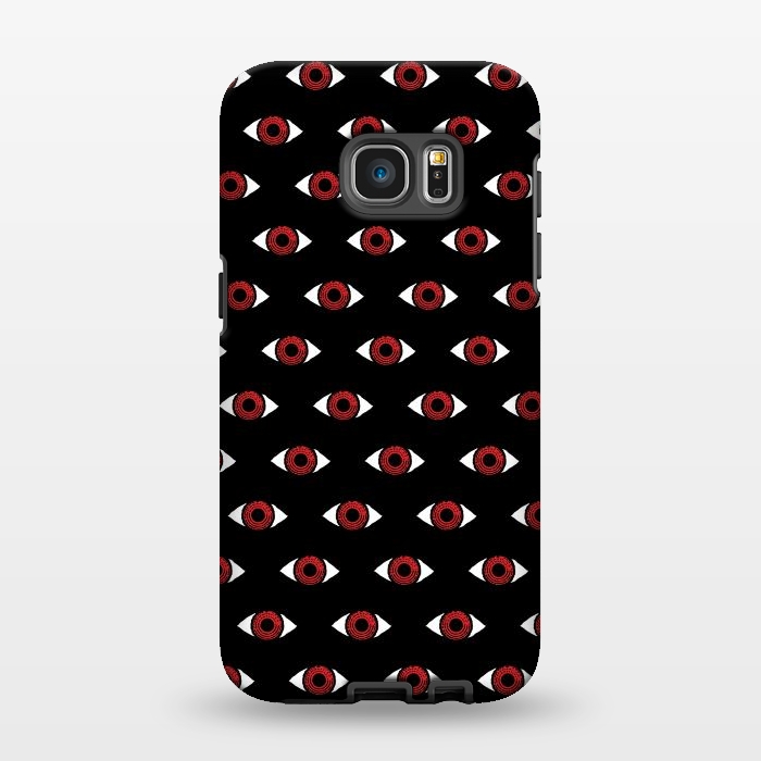 Galaxy S7 EDGE StrongFit Red eye pattern by Laura Nagel