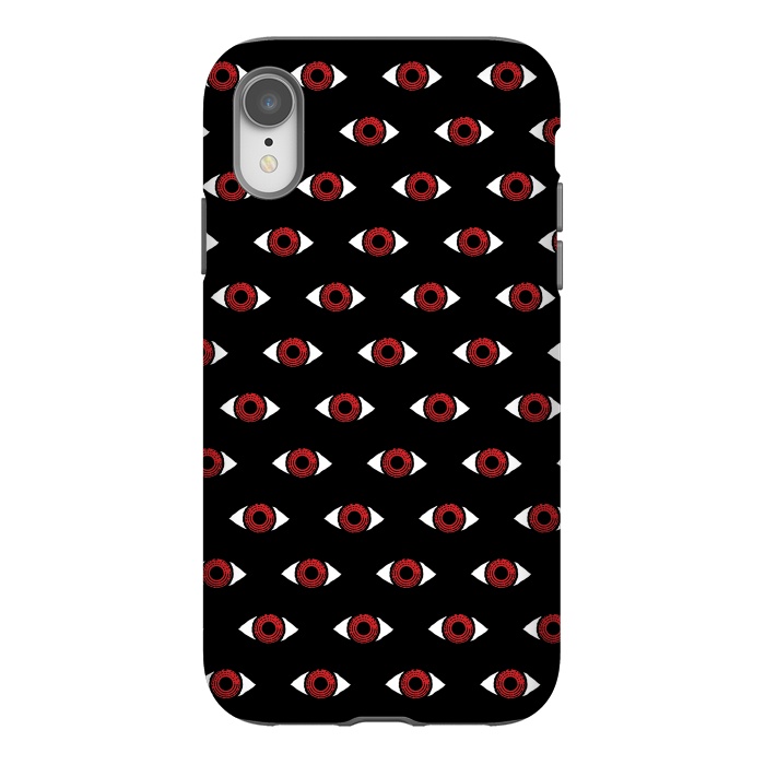 iPhone Xr StrongFit Red eye pattern by Laura Nagel
