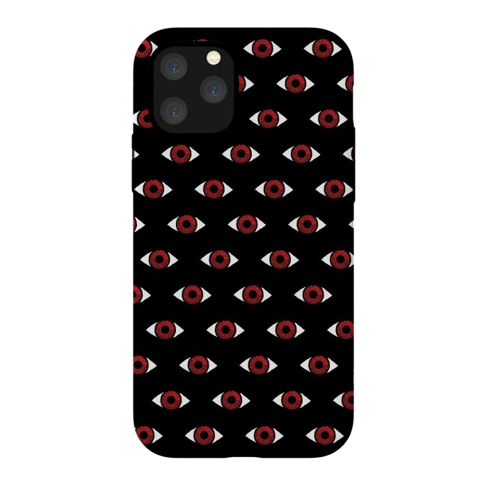 iPhone 11 Pro StrongFit Red eye pattern by Laura Nagel
