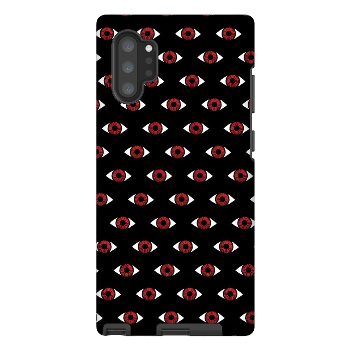 Galaxy Note 10 plus StrongFit Red eye pattern by Laura Nagel