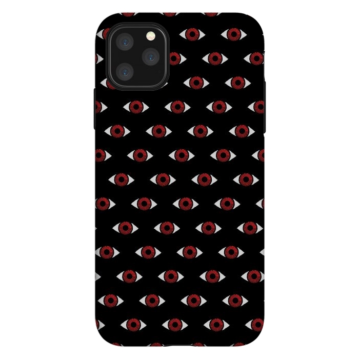 iPhone 11 Pro Max StrongFit Red eye pattern by Laura Nagel