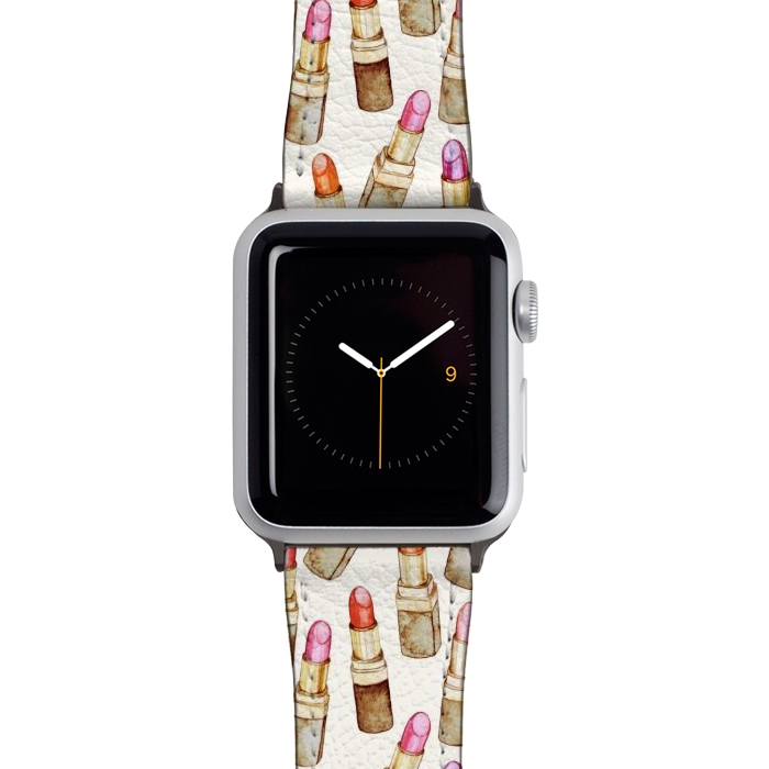 Watch 38mm / 40mm Strap PU leather Lots of Little Golden Lipsticks by Micklyn Le Feuvre