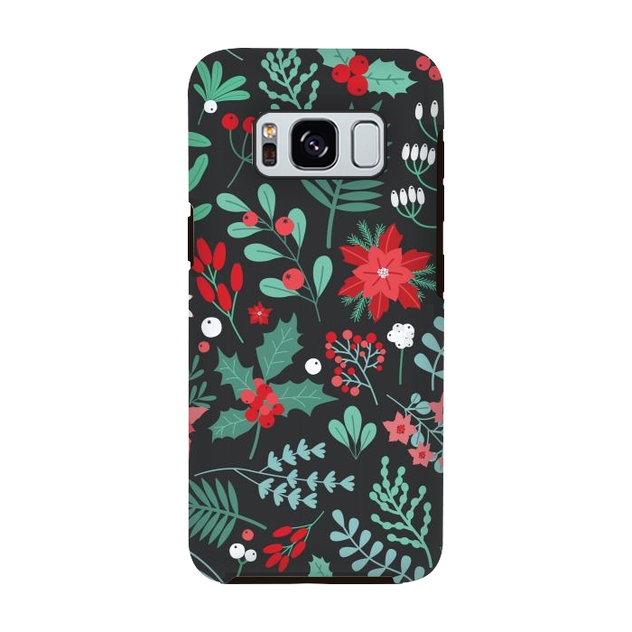 Galaxy S8 StrongFit Beautiful Christmas Fully Floral Pattern by ArtsCase