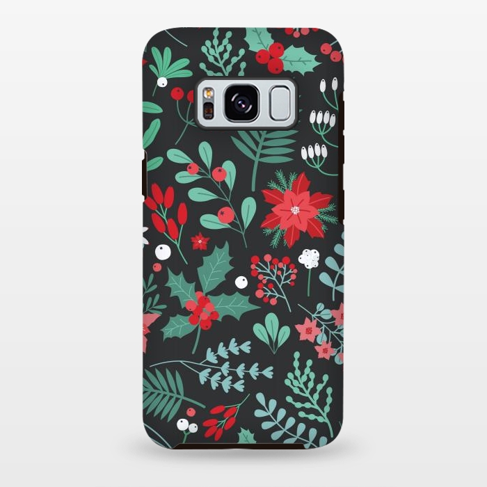Galaxy S8 plus StrongFit Beautiful Christmas Fully Floral Pattern by ArtsCase
