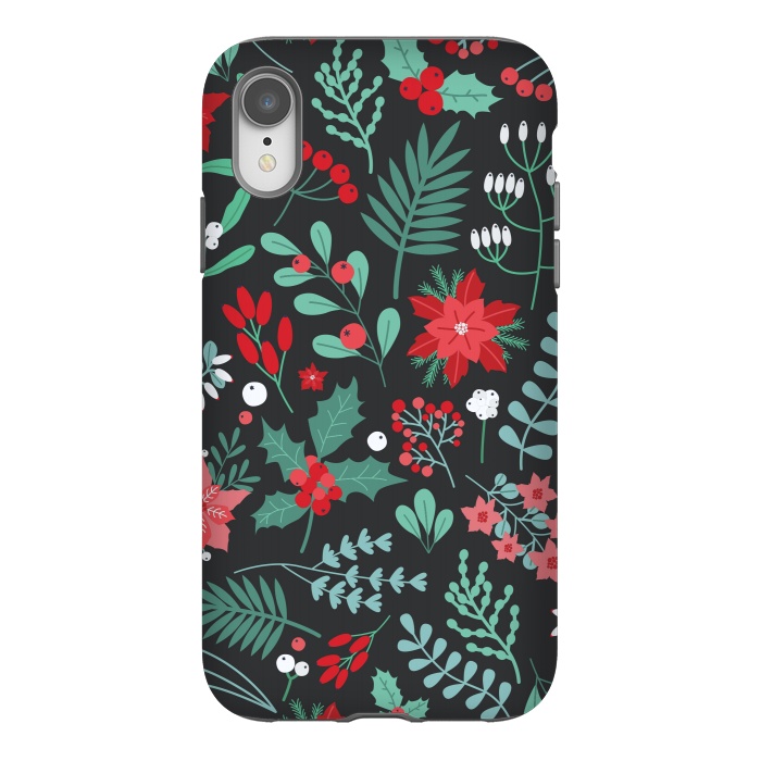 iPhone Xr StrongFit Beautiful Christmas Fully Floral Pattern by ArtsCase
