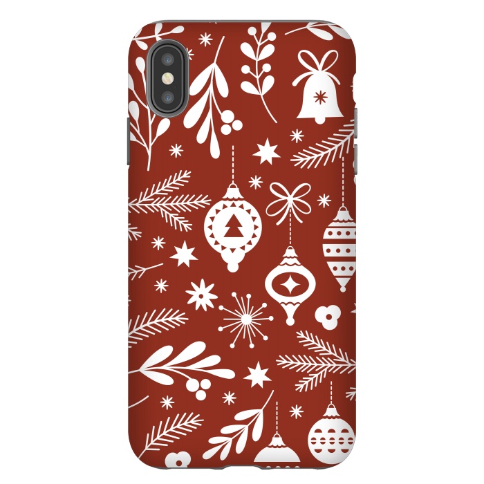 iPhone Xs Max StrongFit Christmas Pattern II by ArtsCase