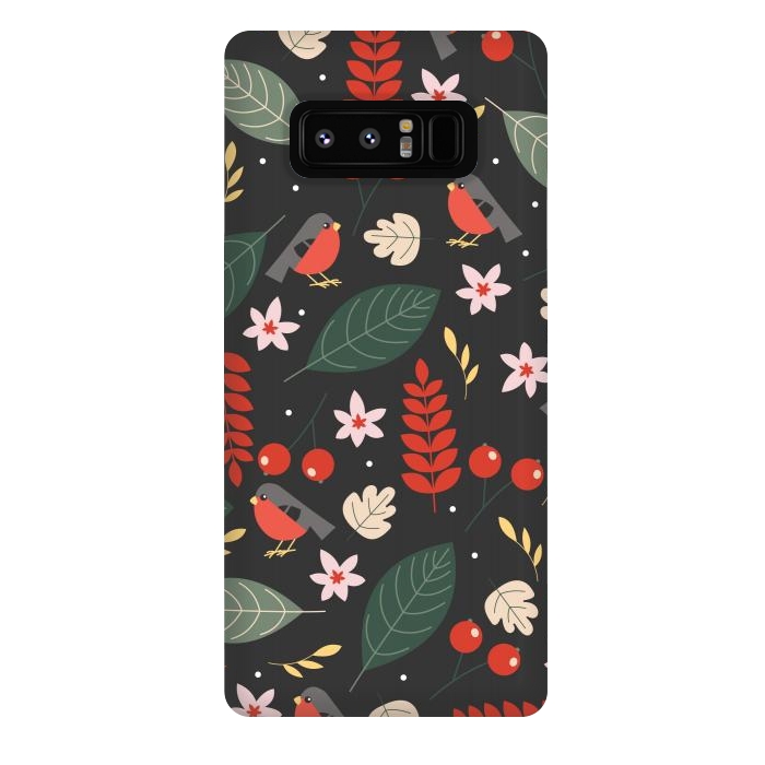 Galaxy Note 8 StrongFit Cute Bullfinches in Christmas by ArtsCase