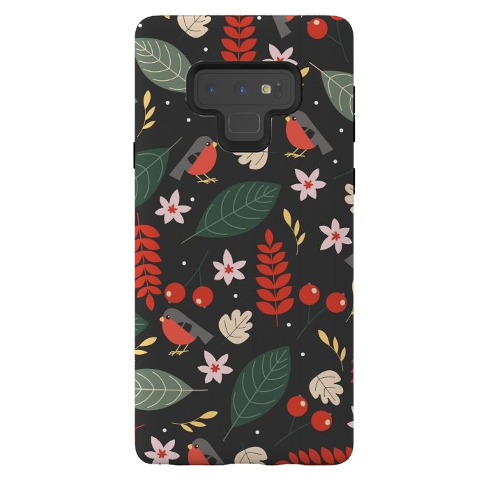 Galaxy Note 9 StrongFit Cute Bullfinches in Christmas by ArtsCase
