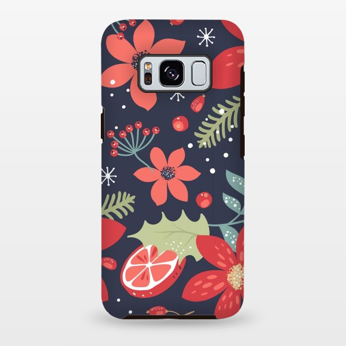 Galaxy S8 plus StrongFit Floral Seamless Pattern for Christmas by ArtsCase