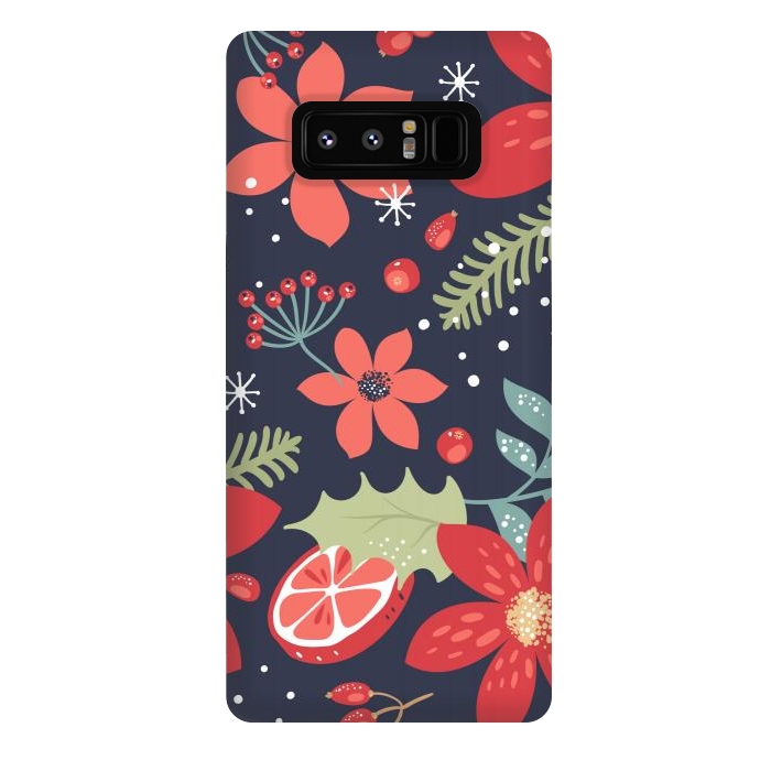 Galaxy Note 8 StrongFit Floral Seamless Pattern for Christmas by ArtsCase
