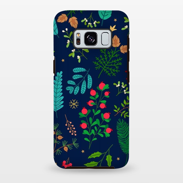 Galaxy S8 plus StrongFit Holiday Christmas with Branches Mistletoe and Berries by ArtsCase